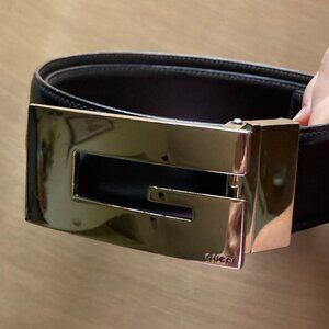 Black Leather Gucci Belt